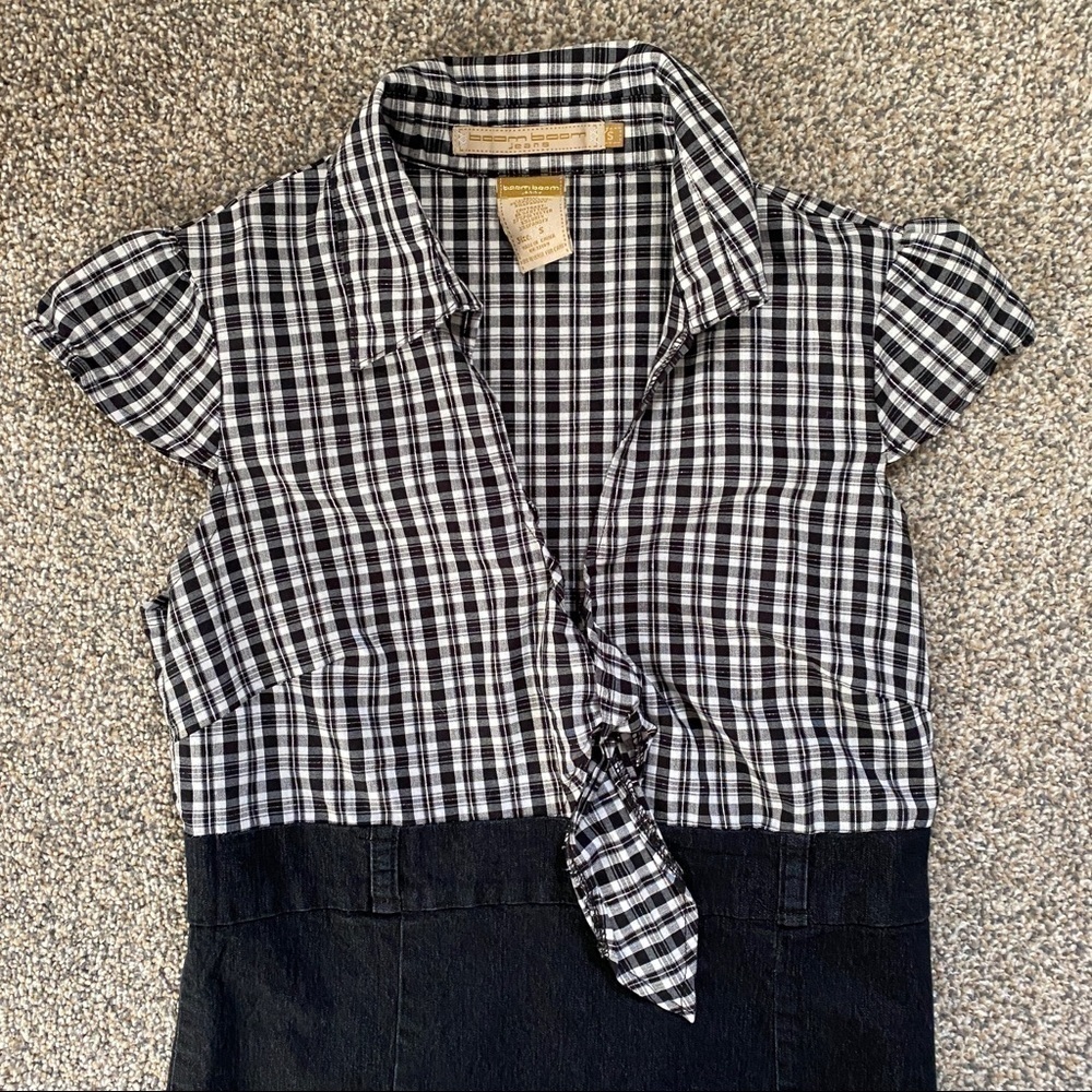 boom BOOM JEANS GINGHAM/DENIM DRESS - Size Small - Picture 3 of 4